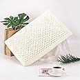 Talatex Dunlop 100% Natural Premium Latex Pillow, Medium Profile Latex Pillow Helps Relieve Pressure, Neck and Shoulder Pain, No Memory Foam Chemicals, Perfect Package Best Gift