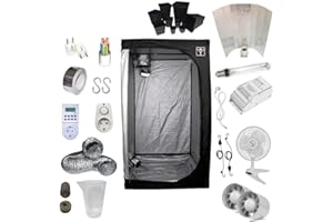 SUPACROP Kit Coltivazione Indoor 600W HPS Cooltube - Grow Box 120x120x200 - Alimentatore ETI 1