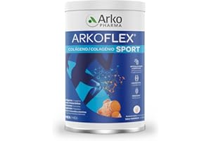 Arkopharma Arkoflex Colágeno Sport, Colágeno Hidrolizado, Sabor Naranja, Bote 390 gr, Articulaciones, Huesos y Músculos, Ácido hialurónico, Magnesio, Manganeso, Cúrcuma y Vitaminas