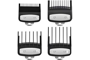 DONOONIS 4 Pièces Sabot Tondeuse Wahl,Sabot One Blade,Tondeuse à Cheveux Limite Peigne,Tondeuse Cheveux Dégradé,Pour Wahl Tondeuse Cheveux, Longueurs De Coupe Est De 1.5-22 mm Convient à Le Plus Tondeuses