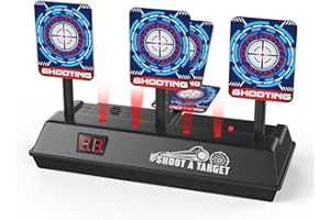 HOCHSTE Kids Shooting Target Toy, Electronic Digital Scoring, Auto Reset, 6 yrs+