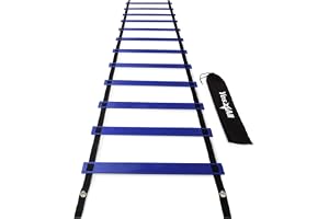Yes4All Agility stege 8/12/20 steg, upp till 7,6 m, träningsstege för fotboll, rugby, tennis, basketträning