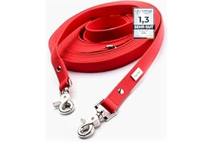 PetTec Hundeleine, Schleppleine & Führleine *5m* bis 80kg, verstellbare Trainingsleine/Ausbildungsleine/Trekkingleine für Hunde aus TRIOFLEX (ähnl. Biothane), wasserabweisend & robust, Dog Leash