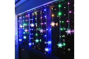 Klighten Tenda Luci LED, Luci cascata, Strisce LED, 96er Led Luci 3.5 * 0.65m Luci Stringa 8 Modalità Impermeabili IP44, per finestra, porta, patio, giardino, feste, Natale (RGB)