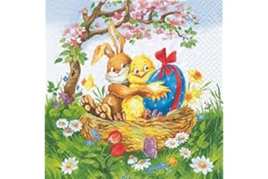 SERVIETTEN OSTERN 20 Servietten Easter Friends – Osterfreunde/Ostern 33x33cm