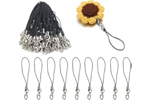 CUHZA 100 Stück Simple Handy Lanyard Strap für Schlüssel, Schlüsselanhänger, Handy-Anhänger-Schlaufen mit Karabiner,Handy-Ringband, Handy-Charm-Cord für Anhänger, USB-Schlüsselanhänger