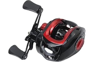 Culnflun Baitcasting-Rolle, Kraftvolle, Leichte, Glatte Baitcaster-Angelrolle aus Metall, für Salzwasser und Süßwasser