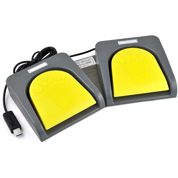 iKKEGOL Interruttore a pedale USB con pedale singolo programma tastiera mouse azione HID Nero Single Pedal