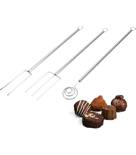 3 Pièces Fourchettes à Chocolat Et Praliné En Acier Inoxydable - Fourchettes Fondue Pour Bonbons, Fruits Et Desserts