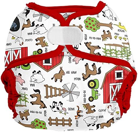 Imagine Baby Products All-In-Two Shell Hook and Loop Diaper Cover, Barnyard Jam