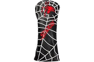 SHABIER Spider Golf Club Head Covers for Driver Cover Fairway Cover Hybrid Cover PU Leather Headcover