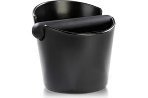 JUVEL Boîte à Marc De Café, Accessoires Pour Machines à Expresso La Base Est Antidérapante, Détachable Avec Une Tige En Caoutchouc Lourde, Facile à Nettoyer (noir)