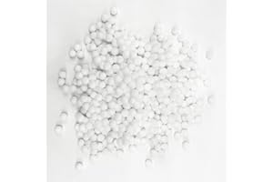 UILYNIU 500 Pezzi Mini Pompon, Pon Pon Artigianato, Pom Pom Rotondi, Pompon da 8 mm per Il Crafting, Palline Pompon per Bambini per Progetti Artistici Divertenti Mestieri Creativi (Bianco)