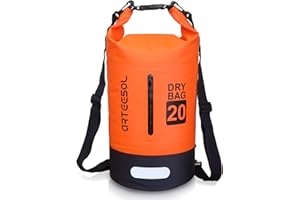 Blackace arteesol Borsa Impermeabile 5L/10L/20L/30L Waterproof Dry Bag Zaino Sacca Stagna con Doppia Tracolla per Nuoto Kayak Canottaggio Pesca Viaggiare in Bicicletta Spiaggia