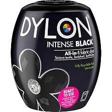 DYLON Washing Machine Fabric Dye Pod, Intense Black, 350g | Machine Dye for Clothes, Soft Furnishings & Projects, Renew Fabri