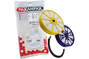 Paxanpax PFC358 PFC358-Juego de filtros y Sellos para Dyson DC07 (2 Unidades), Blanco
