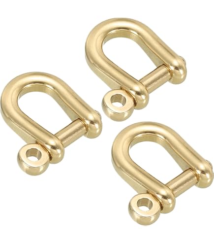 Manille Lyre Ganzoo Acier Noir – Axe Vissable, 25×22 Mm, Lot De 3 – Parfaite Pour Paracorde & Bracelets
