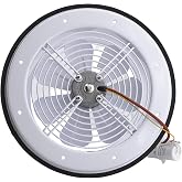 Badem10 Banyo Wc Havalandırma Aspirat&ouml;r&uuml; Fanı Aksiyel Baca Kirli Hava K&ouml;t&uuml; Koku Fan Metal Vantilat&ouml;r 160 mm