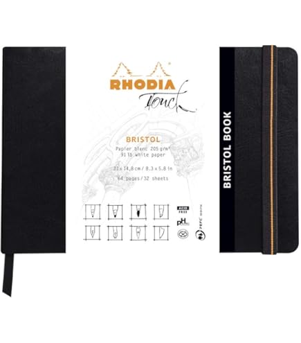RHODIA TOUCH 116176C - Mixed Media Book hard notitieboek - 15 x 15 cm - Paint'On multifunctioneel papier extra wit 250 g/m² - 40 niet-microgeperforeerde pagina's - bladwijzer en insteekvak RHODIA TOUCH 116176C - Mixed Media Book hard notitieboek - 15 x 15 cm - Paint'On multifunctioneel papier extra wit 250 g/m² - 40 niet-microgeperforeerde pagina's - bladwijzer en insteekvak