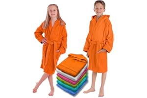 LEBENGOOD Accappatoio per Bambino e Bambina : Ragazzo e Ragazza, Unisex - 100% Cotone OEKO-TEX® Accappatoio Spugna- 2 Tasche, Cintura, Cappuccio