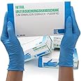 Nitrilhandschuhe 100 Stück Box (L, Blau) Einweghandschuhe, Einmalhandschuhe, Untersuchungshandschuhe, Nitril Handschuhe, pude