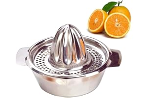 ‎ALEENFOON ALEENFOON Manuell Entsafter Edelstahl, Limette Sieb Zitronenpresse Orangenpresse Fruchtpresse Zitruspresse Entsafter Schüssel für Zuhaus Bar Küche