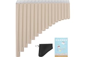 LES-THERESA ABS Panflöte, 16 Pfeifen C-Schlüssel mit Kartontragetasche für Kinder Erwachsene Anfänger Lehrpersonal(Weißweine)