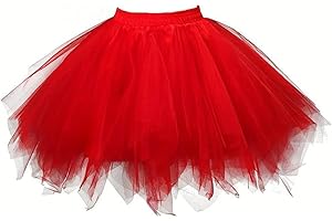 Boolavard 80er Jahre Tutu Rock für Erwachsene, mehrlagiger Tüll-Petticoat, Halloween-Tutu