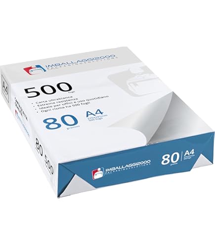 Carta Fabriano Bianca A4 80Gr - Risma Da 500 Fogli, Per Ufficio E Stampante - Foto 13