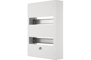 REV Distribution Box - Fuse Box Surface-Mounted Control Cabinet 2 Rows 24TE, 400 V, 350 x 250 x 70 mm, White