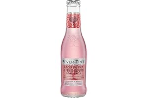 FEVER-TREE - 24 Bouteilles de 200ml - Raspberry et Rhubarb Tonic Water (Framboise-Rhubarbe)