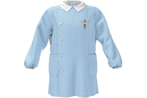 siggi Tablier maternelle, enfant et garçon avec fermeture boutons ou fermeture à glissière. Tableau ciel ou blanc