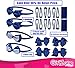 SCHOOL HAIR ACCESSORIES SET FOR GIRLS: 40 pcs, All School Uniform Colours Available, Black, Green, Red, Navy Blue, Headbands, Hair Clips, Hair Bands, Ribbon Bows, Slides, Alice Bands - Back To School.