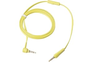 Aiivioll Cavo Piatto per Cuffie di Ricambio, Compatibile con Sony MDR-1000X MDR-100ABN WH-1000XM2 WH-1000xm3 WH-H900N WH-H800 WH-CH700N MDR-100AAP MDR-100A Cuffie （Giallo /1.5m）