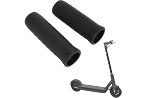 ANBOO 2 x Puños de manillar de scooter eléctrico, agarre de silicona antideslizante para Ninebot G30, mango de silicona, accesorios para scooter eléctrico (negro)