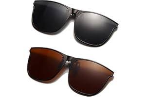 Long Keeper Gafas de Sol Polarizadas con Clip de Hombre Mujer Protección UV400 Clip Lente Gafas para Conducir Deportes