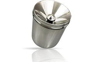 Kerafactum Récipient élégant en acier inoxydable pour dégustation de vin 1 litre Protection anti-éclaboussures pour dégustation de vin Animaux de dénaturation Contenant de déegustation Protection contre les vins