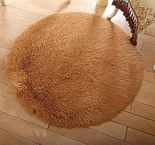 GCR Carpet Home Hand Wash Round Silk Carpet Yoga Blanket Living Room Bed Bedside Bunker Computer Chair mats , 60cm