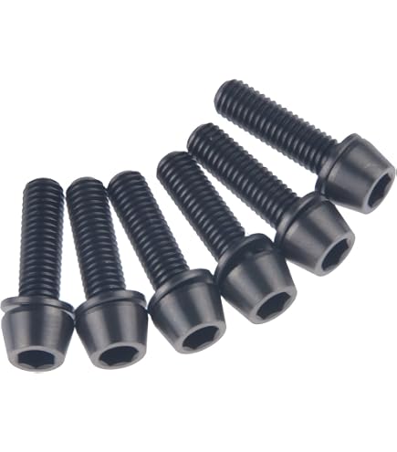 Ruifu M5 Titanium Gr5 15mm Thin Mountain Bike Allen Bolts (Pack of 6