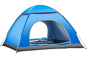 DYOUEN Automatic Pop-up Camping Tent for 3-4 Person - Lightweight Waterproof Tent With UV Protection, Windproof for Beach, Hiking, Traveling
