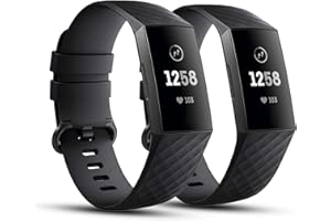 ZUOQIANG 2 PCS Bracelet de Remplacement, Compatible avec Bracelet Fitbit Charge 4/Fitbit Charge 3, Bandes de Sport Réglable en Silicone pour Femmes Hommes