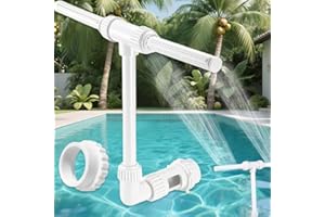 SHENGOU Fontana per Piscina a Cascata Doppio Spruzzo,Cascata per Piscina Fuori Terra Interrate Regolabile A 360,Fontana Piscina Fuori Terra,Ideale Per Rinfrescarsi E Rilassarsi