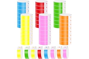 KINBOM 600 Pièces Bracelet D'identification Néon, Étanches, Bracelets en Papier Bracelets Événementiels Colorés Bracelet Entrée Brassards pour Événements Festivals Concerts et Foires
