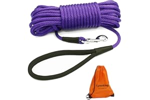 lynxking Hundeleine Schleppleine für Hunde Reflektierend Trainingsleine 4,5m Ausbildungsleine mit Karabinerhaken Nylon Lange Seil für kleine, mittelgroße große Hunde mit Griff