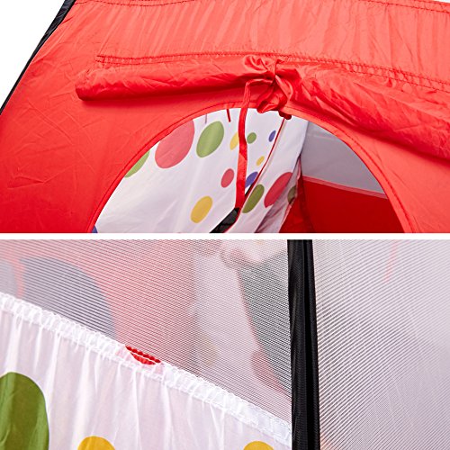 Pellor Polka Dot Design Kids Indoor/Outdoor Tunnel Tents Party Play Toy House Tunnel Tent Toy Hut