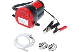 ‎FREETEC FreeTec 12V 60W Ölabsaugpumpe Dieselpumpe Ölpumpe Kraftstoffpumpe zum Ölwechsel Motoröl Heizöl (Rot)