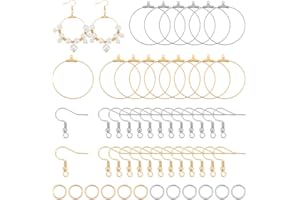 UNICRAFTALE para Hacer Aretes Colgantes Aretes de Aro Alambre de Acero Inoxidable Aretes Colgantes con para Aretes Abiertos para Hacer Joyas DIY