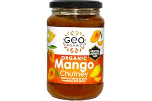 Geo Organics Mango Chutney 370g (Pack of 1) Vegan-Friendly | Gluten-Free | Organic Chutney | Sweet Mango Chutney | Suitable For Vegetarians | Family Favourite | Delicious Authentic Taste