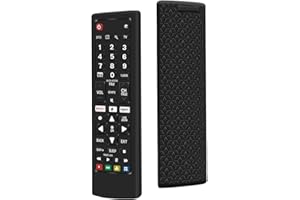 HYDREAM Funda de Silicona Compatible con Mando a Distancia LG AKB75095308 AKB74915324 AKB75095307 AKB73715601 Control Remote [Antideslizante] Protectora Carcasas Funda Mando TV LG – Negro