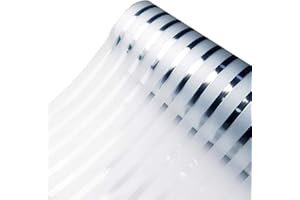 ‎ZINDOO Zindoo Fensterfolie Sichtschutz Sichtschutzfolie Streifen Milchglasfolie Fenster Aufkleber Glas Statische Folie für Büro und Zuhause 44.5 * 200 cm